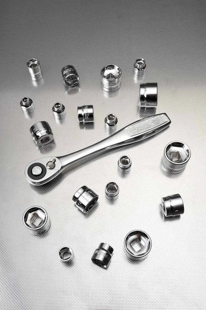 BOXO 20Pc 3/8" Low Profile Socket & Ratchet Set