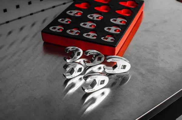 BOXO 12Pc 3/8" 6PT Crow Foot Wrench Set