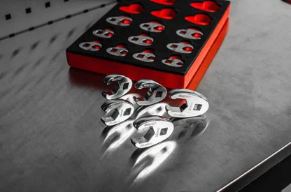 BOXO 12Pc 3/8" 6PT Crow Foot Wrench Set