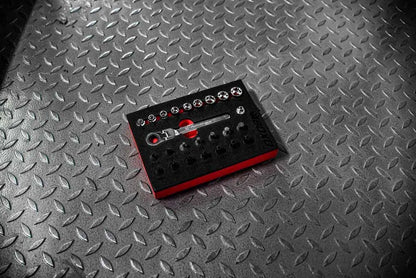 BOXO 25Pc 1/4" Low Profile Socket & Stubby Bit Set