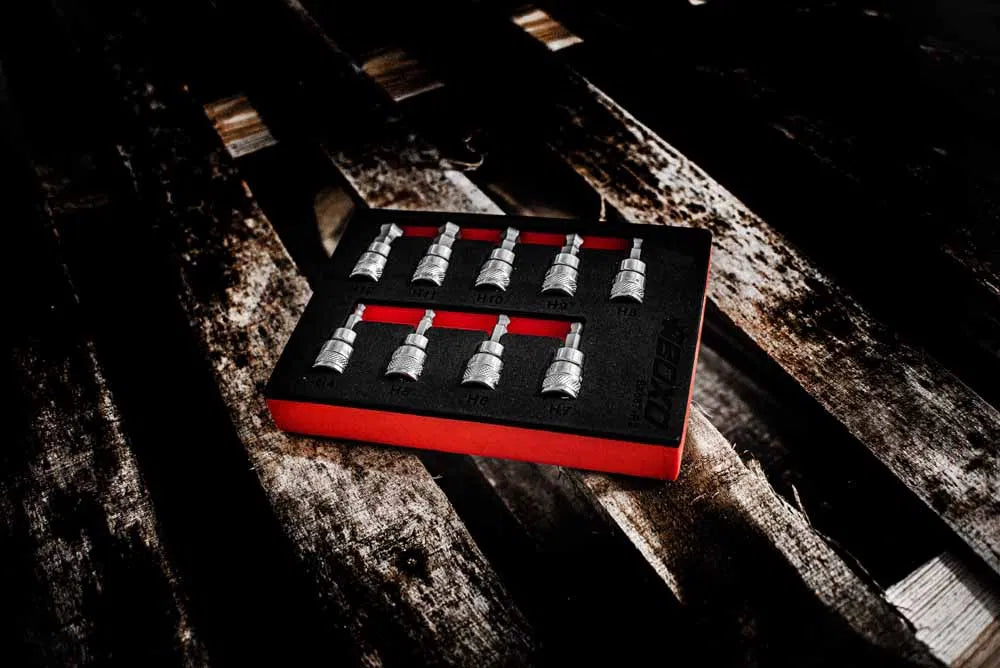 BOXO 9Pc 3/8" Ball-Ended Hex Bit Socket Set