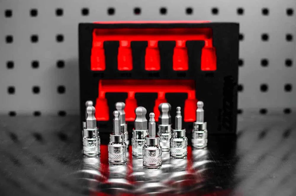BOXO 9Pc 3/8" Ball-Ended Hex Bit Socket Set