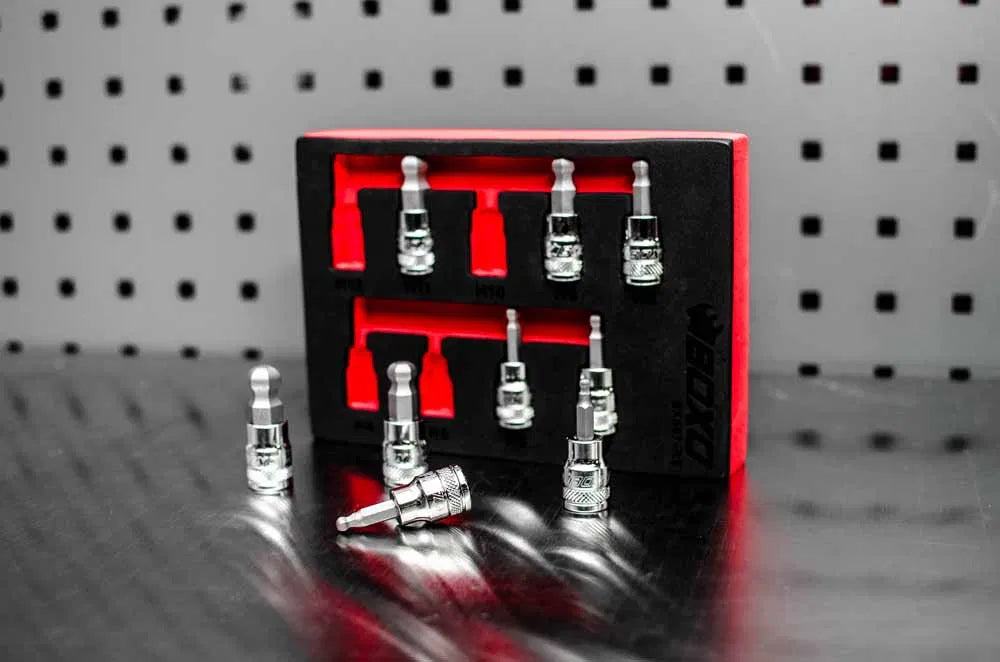 BOXO 9Pc 3/8" Ball-Ended Hex Bit Socket Set