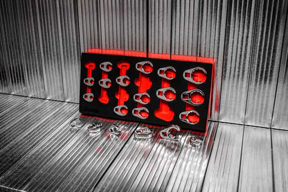 BOXO 20Pc 3/8" & 1/2" 12PT Master Crow Foot Wrench Set