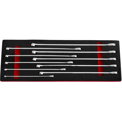 BOXO 10 Pc XL 90T Double Ring Ratchet/Fixed Spanner Set