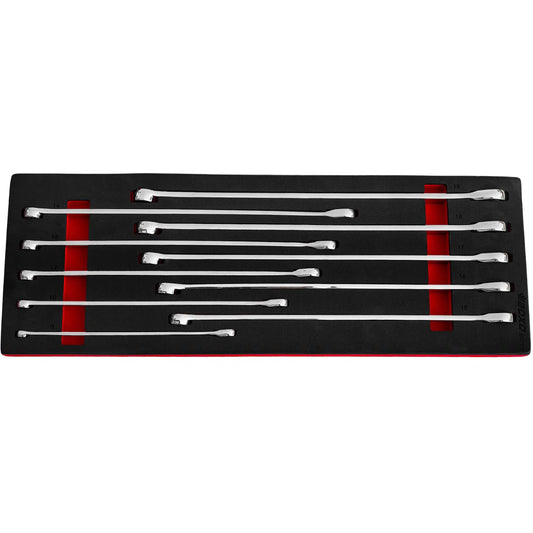 BOXO 10Pc XL 90T Double Ring Ratchet/Fixed Spanner Set