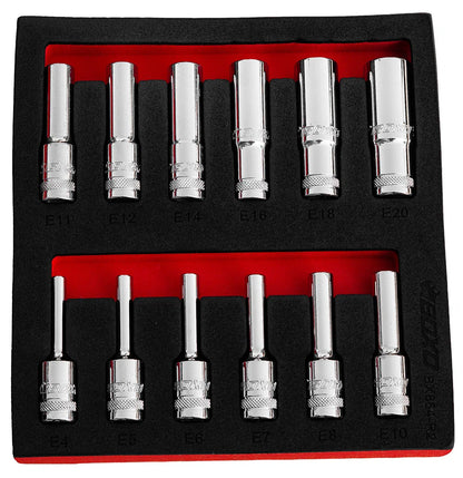 BOXO 3/8" Deep E-Torx Socket Set E4-E20