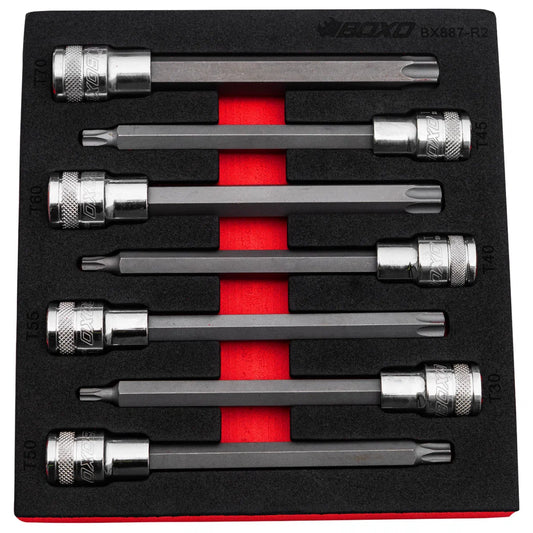 BOXO 1/2" Torx Long Bit Socket Set in EVA Foam