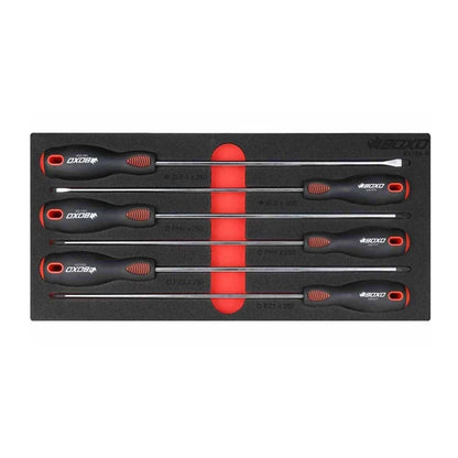 BOXO 6Pc 250mm Long Screwdriver Set in EVA Foam
