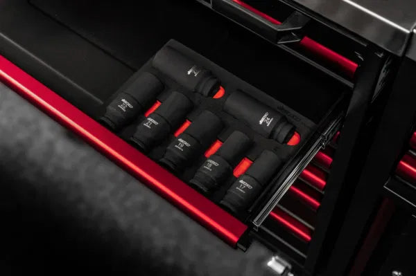 BOXO 7Pc 1/2" 6pt Weighted Impact Socket Set