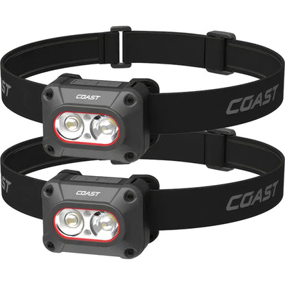 COAST 1000 Lumen Rechargeable Head Torch (Twin Pack)