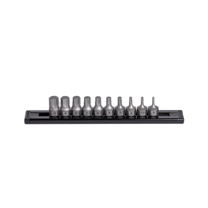 GripEdge 10Pc 1/4'' RPT Low-Profile Metric Hex Dual Action Driver Set