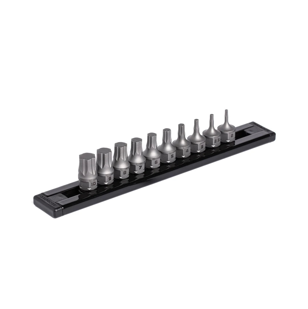 GripEdge 10Pc 1/4'' RPT Low-Profile Metric Hex Dual Action Driver Set