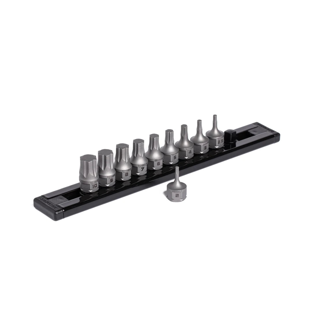 GripEdge 10Pc 1/4'' RPT Low-Profile Metric Hex Dual Action Driver Set