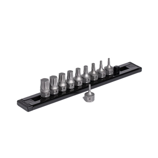 GripEdge 10Pc 1/4'' RPT Low-Profile Metric Hex Dual Action Driver Set