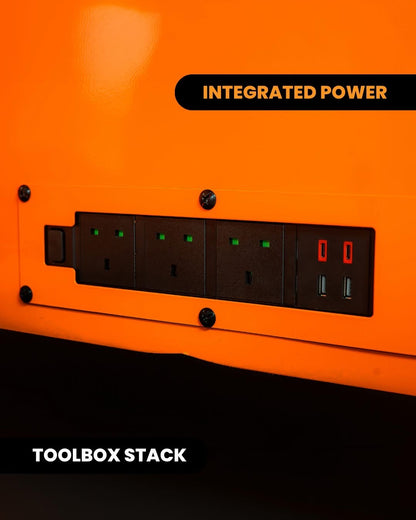 BOXO 45" Papaya Orange 19-Drawer Toolbox Stack (Limited Edition)