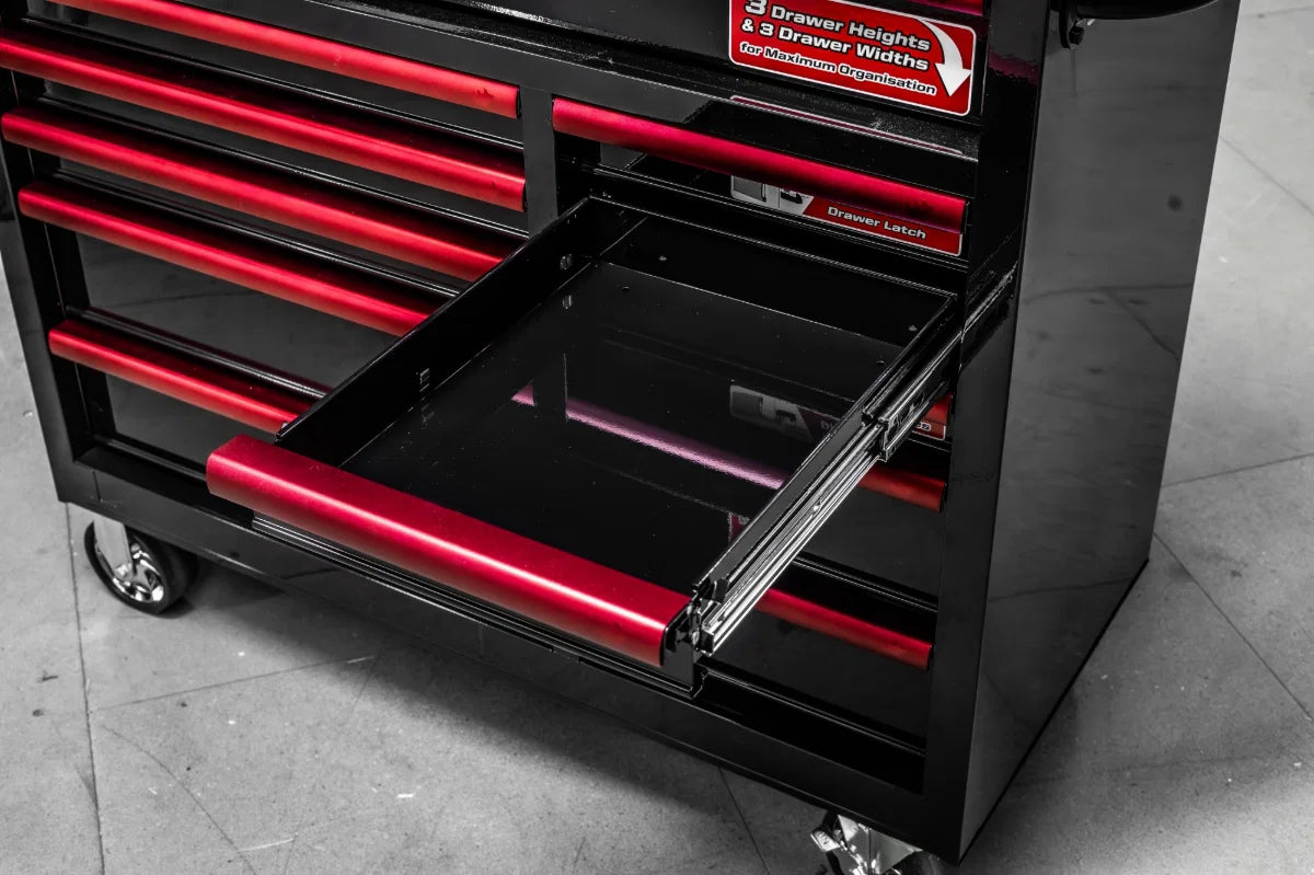 BOXO 41" Black 11-Drawer Rollcab Apprentice Kit (Trim colour options)