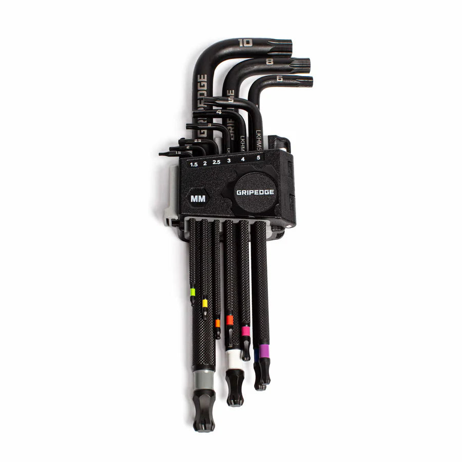 GripEdge 9Pc RPT Long Metric Hex Key Set