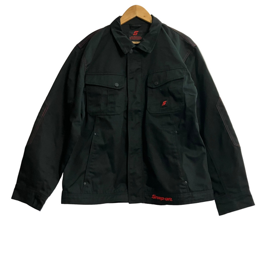 Snap-on Black Denim Style Worker Jacket Size Men's L