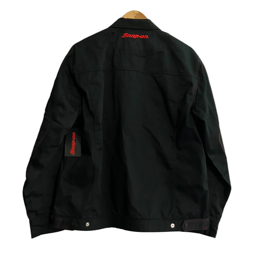 Snap-on Black Denim Style Worker Jacket Size Men's L