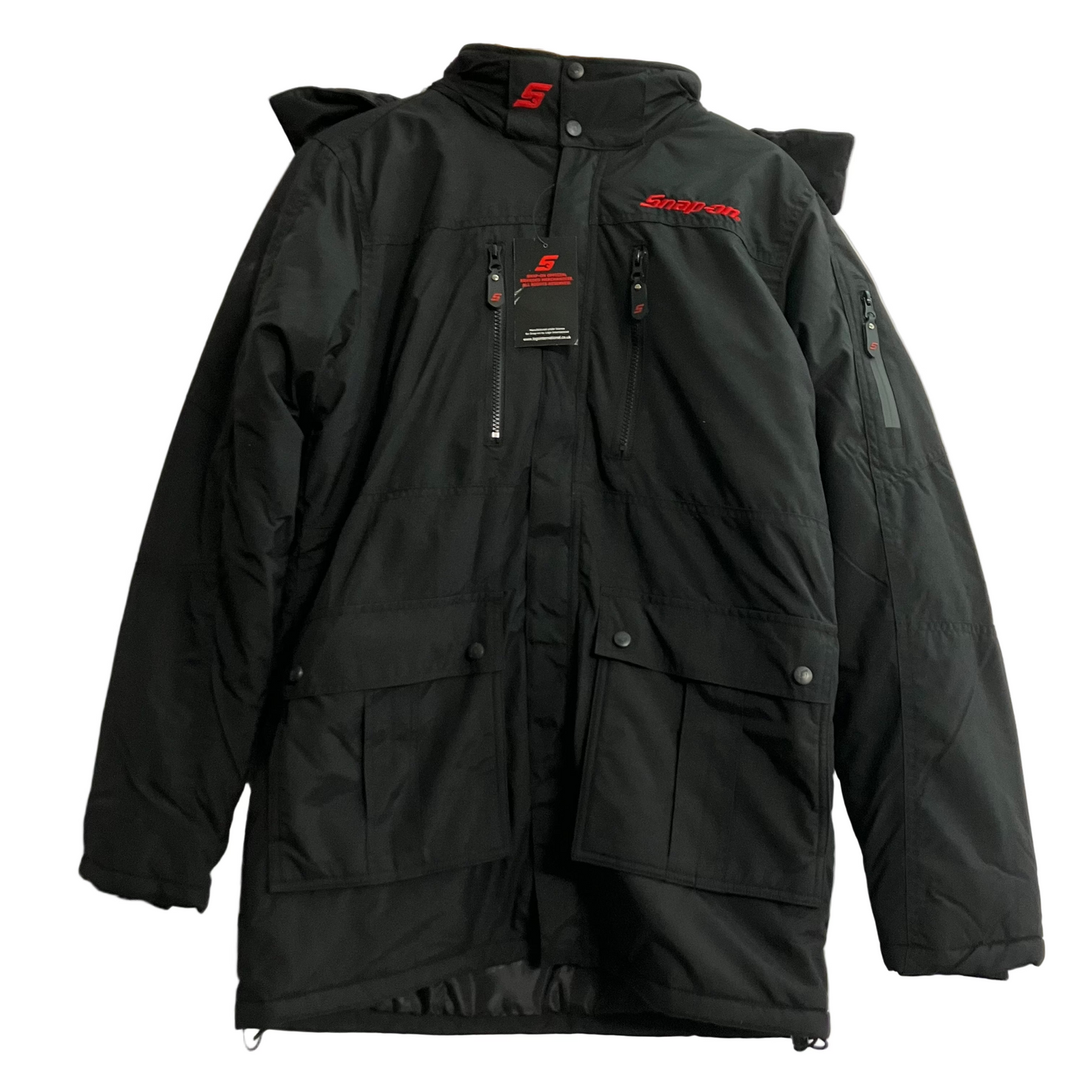 Snap-on Hooded Fleece Winter Coat Men's Size S