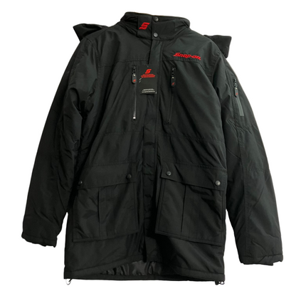 Snap-on Hooded Fleece Winter Coat Men's Size S
