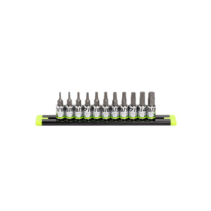 GripEdge 11Pc 1/4" Short SAE RPT Hex Driver Set
