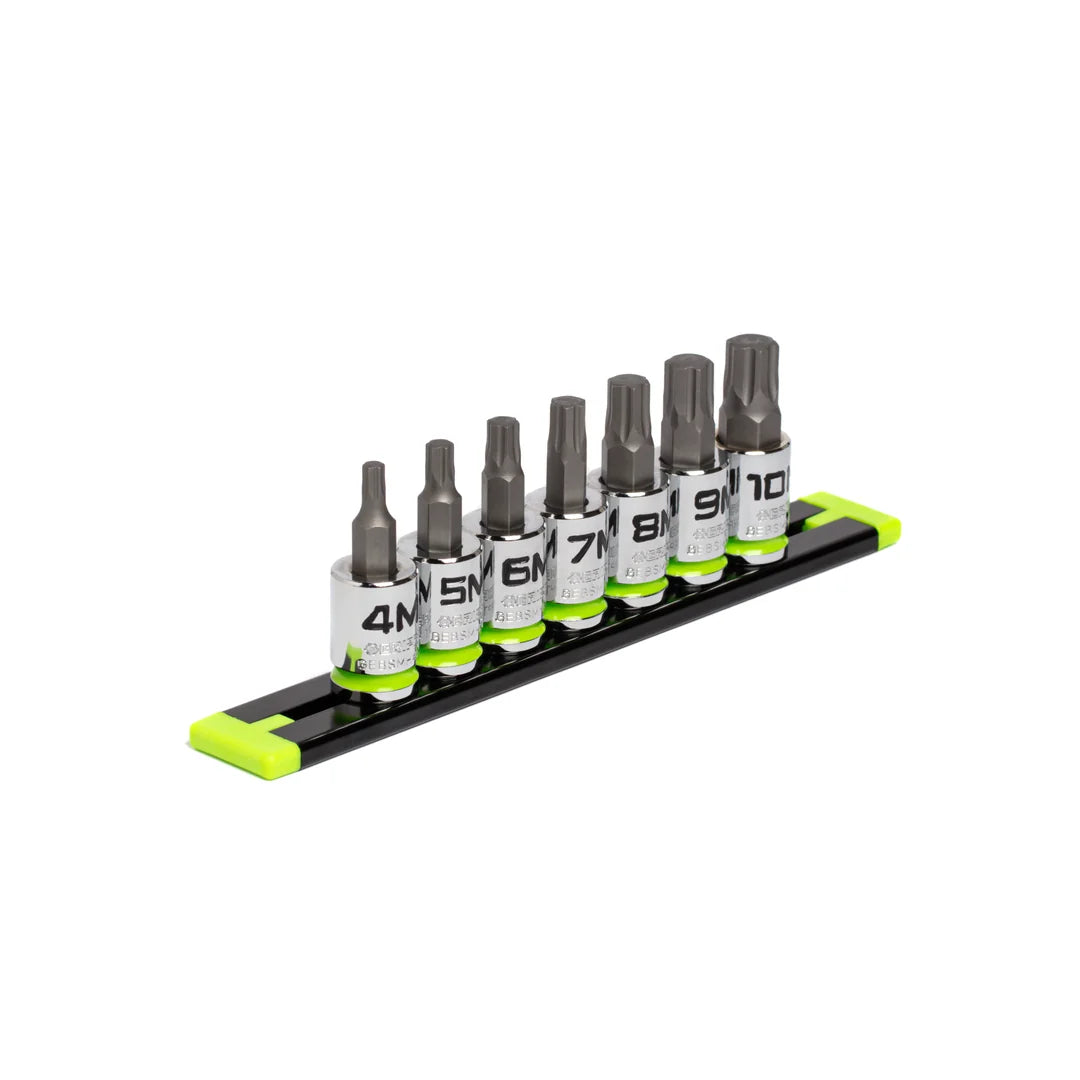 GripEdge 7Pc 3/8" RPT Short Metric Hex Driver Set