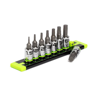 GripEdge 8Pc 1/4" RPT Short Metric Hex Socket Set