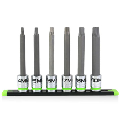 GripEdge 6Pc 3/8" Metric RPT Hex Driver Set 4mm - 10mm