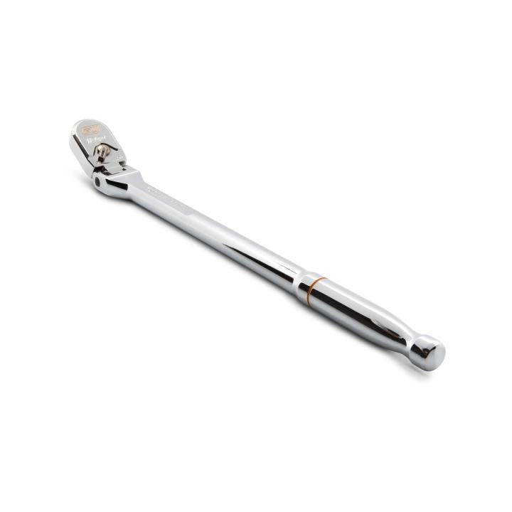 GearWrench 3/8" 120XP™ Full Polish Chrome Flex Head Teardrop Ratchet 13-1/2"