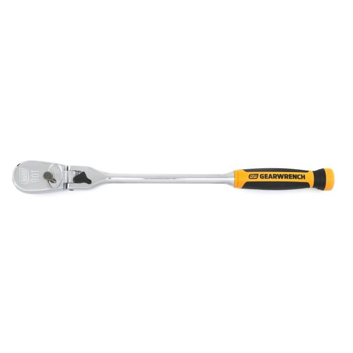GearWrench 1/2" 90T Dual Material Locking Flex Head Teardrop Ratchet 24"