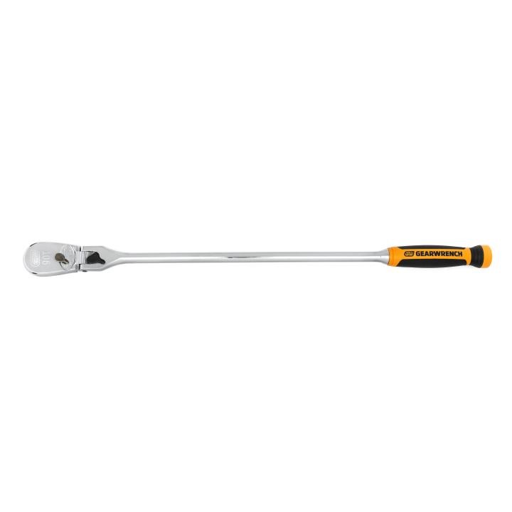 GearWrench 1/2" 90T Dual Material Locking Flex Head Teardrop Ratchet 24"