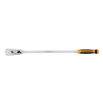 GearWrench 1/2" 90T Dual Material Locking Flex Head Teardrop Ratchet 24"