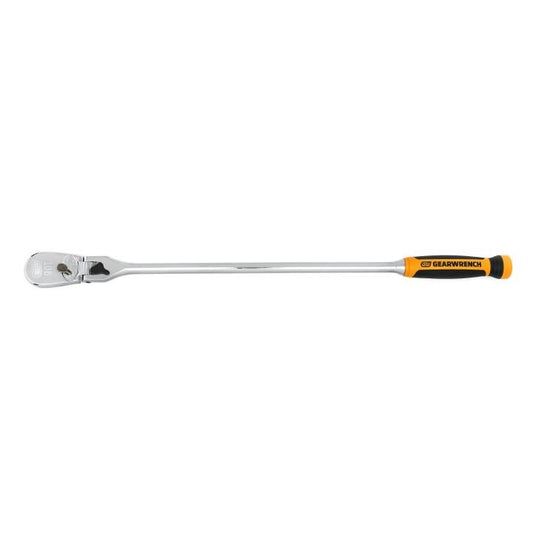 GearWrench 1/2" 90T Dual Material Locking Flex Head Teardrop Ratchet 24"