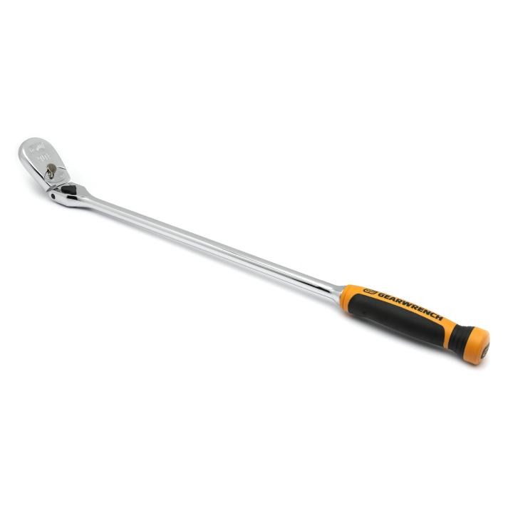 GearWrench 1/2" 90T Dual Material Locking Flex Head Teardrop Ratchet 24"