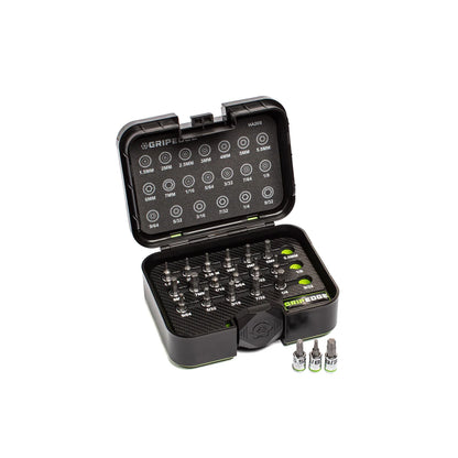GripEdge 20Pc 1/4'' Short Hex Driver Set