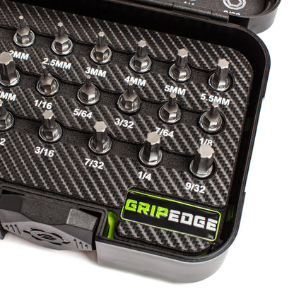 GripEdge 20Pc 1/4'' Short Hex Driver Set
