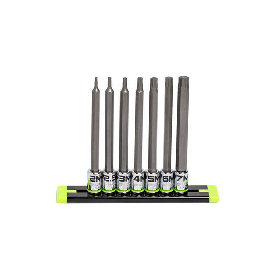 GripEdge 7Pc 1/4" RPT Long Metric Hex Driver Set