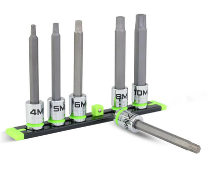 GripEdge 6Pc 3/8" Metric RPT Hex Driver Set 4mm - 10mm