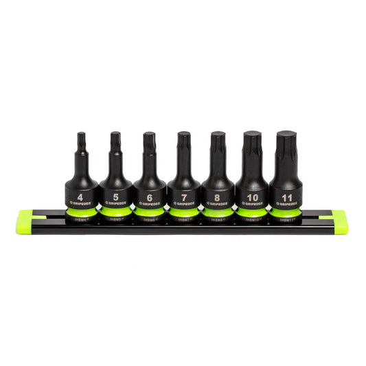 GripEdge 7Pc 3/8" Metric Impact Hex Driver Set