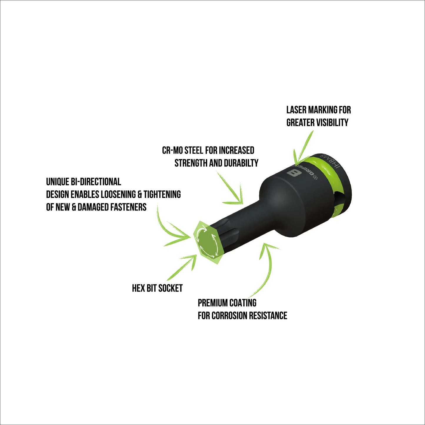RPT Impact Hex Driver Set - 7-Pc 3/8’’ Drive Short Metric