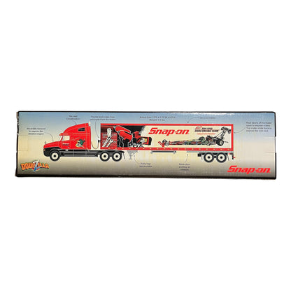 Snap-on 1:64 DOUGZILLA Freightliner Replica Bank / Drop-Bed Racing Trailer