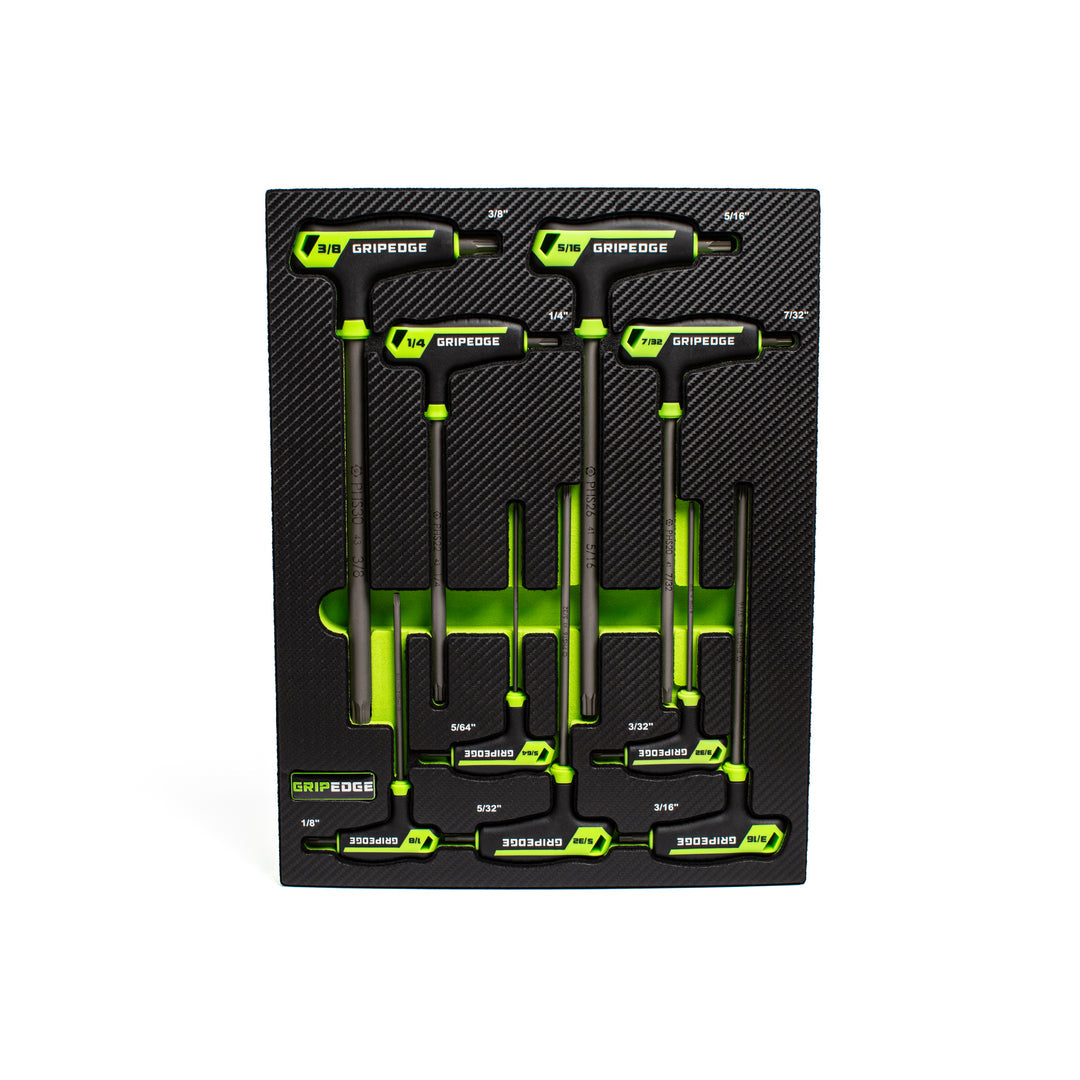 GripEdge 9Pc RPT Hex T-Handle SAE Driver Set