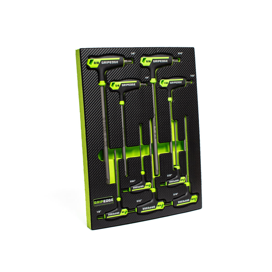 GripEdge 9Pc RPT Hex T-Handle SAE Driver Set