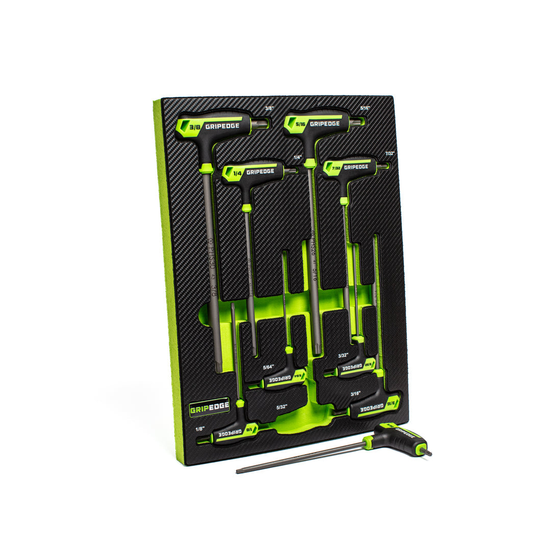 GripEdge 9Pc RPT Hex T-Handle SAE Driver Set