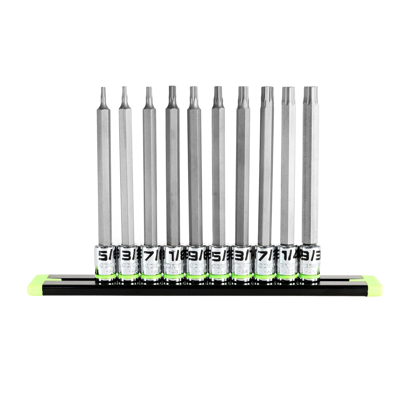 GripEdge 10Pc 1/4" Long SAE Hex Driver Set