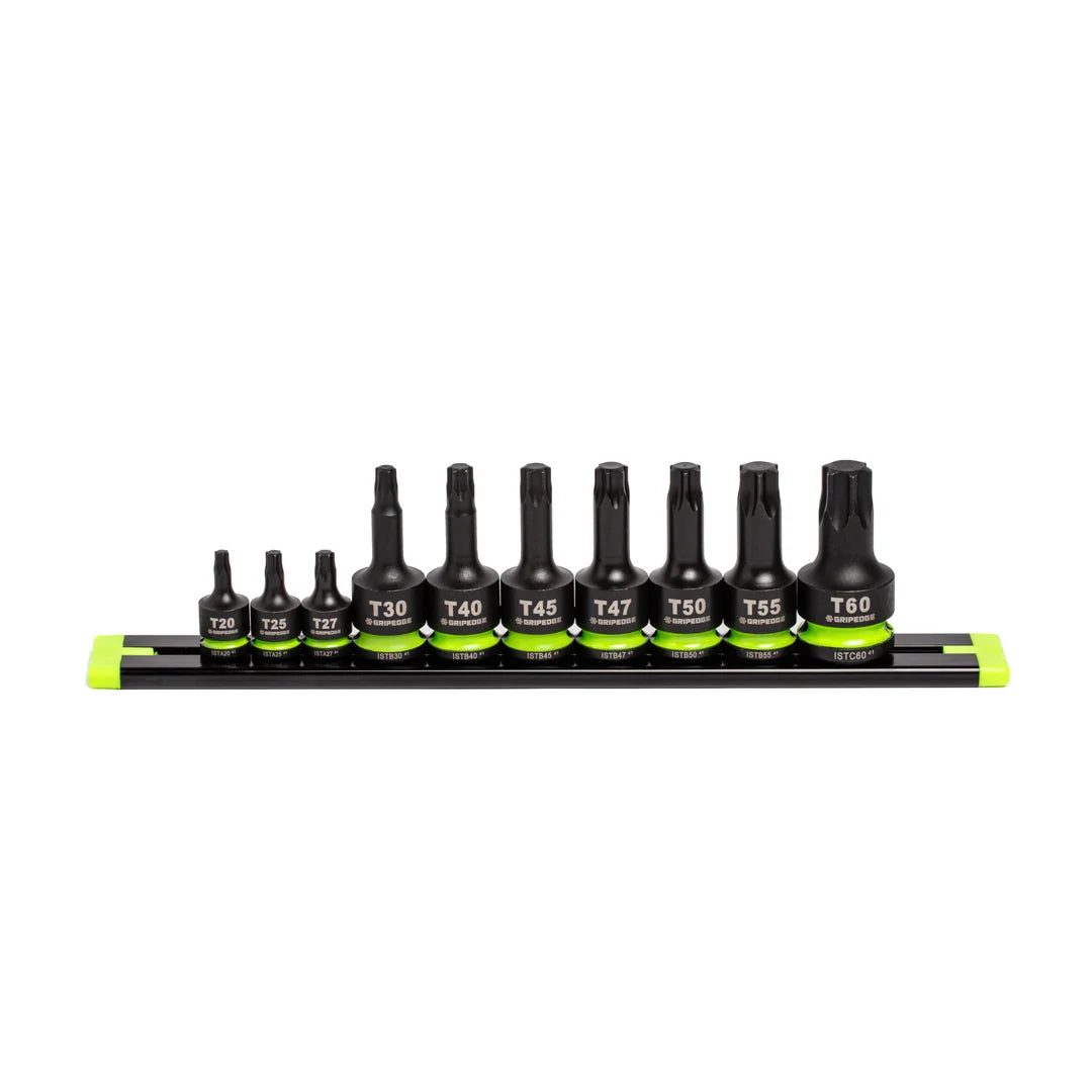GripEdge 10Pc 1/4", 3/8", & 1/2" RPT Impact Star Driver Set