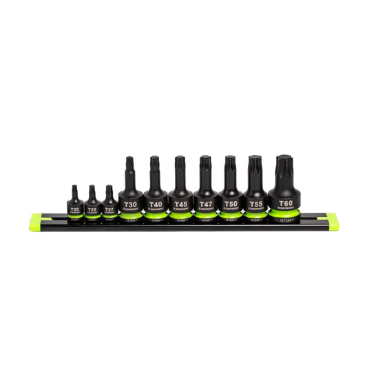 GripEdge 10Pc 1/4", 3/8", & 1/2" Impact Star Driver Set