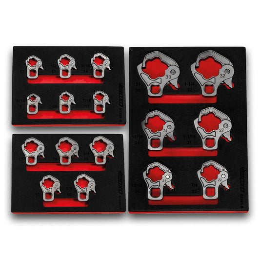 BUNDLE - BOXO Ratcheting Flare Nut Set 3 Pack 8-32mm